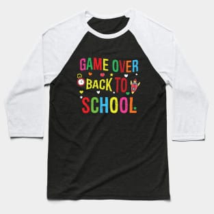 Game Over Back To School T-shirt Design And Vector Baseball T-Shirt